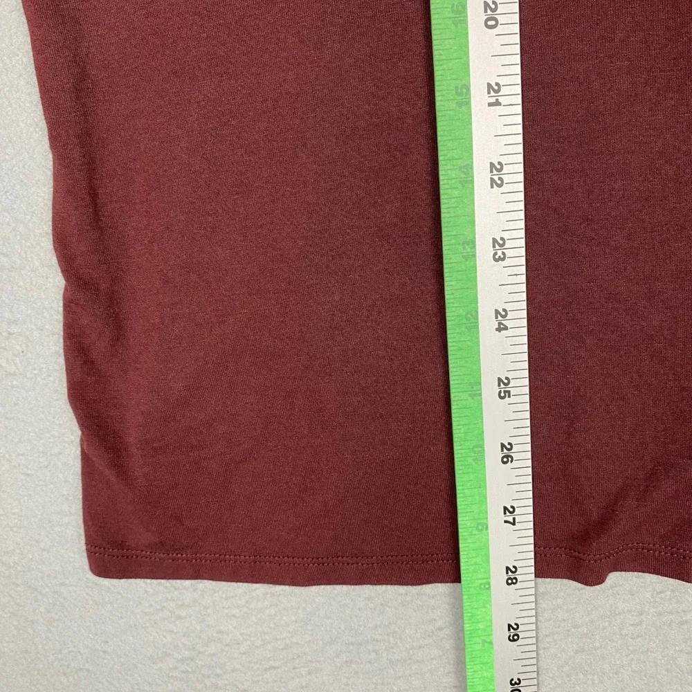 Old Navy Luxe V-Neck Short Sleeve Tee Women XXL Burgundy
